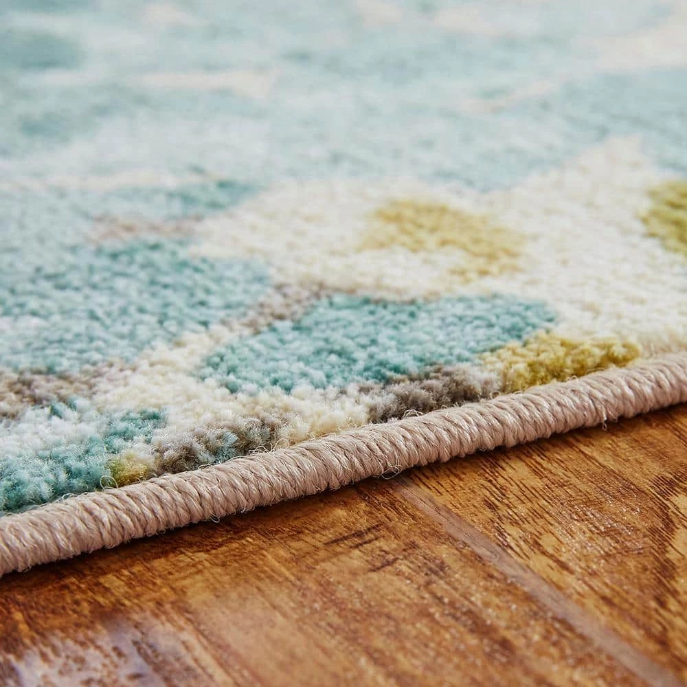 Radiance Aqua 7 ft. 6 in. x 10 ft. Floral Area Rug by Mohawk Home 5 Radiance Aqua 7 ft. 6 in. x 10 ft. Floral Area Rug by Mohawk Home - Image 3