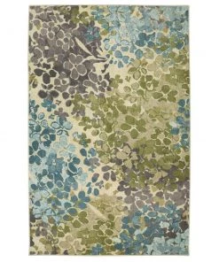 Radiance Aqua 7 ft. 6 in. x 10 ft. Floral Area Rug by Mohawk Home