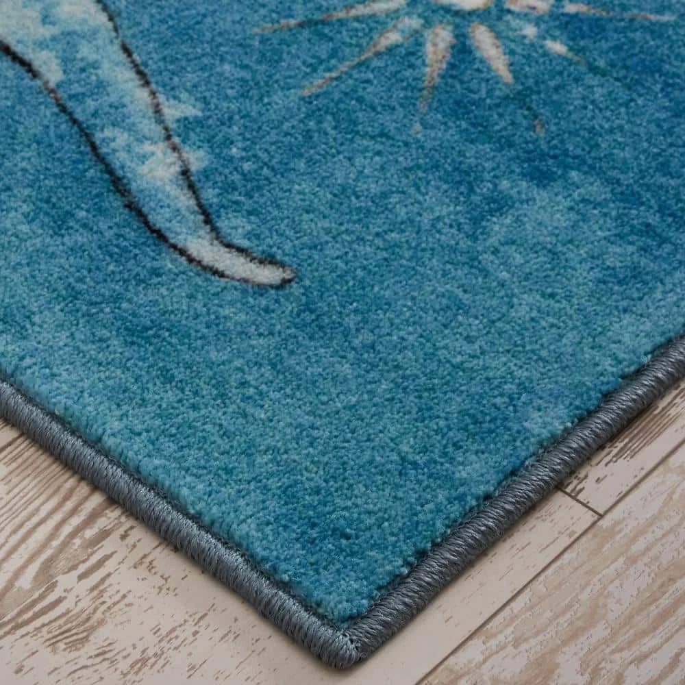 Coastal Splash Aqua 5 ft. x 8 ft. Area Rug by Mohawk Home 5 Coastal Splash Aqua 5 ft. x 8 ft. Area Rug by Mohawk Home - Image 3