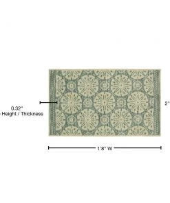 Sand Dollar Aqua 1 ft. 8 in. x 2 ft. 10 in. Medallion Machine Washable Area Rug by Mohawk Home -Mohawk Home Sales aqua mohawk home area rugs 549121 fa 1000