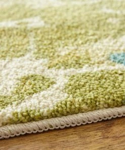 Radiance Aqua 2 ft. x 8 ft. Machine Washable Floral Runner Rug by Mohawk Home -Mohawk Home Sales aqua mohawk home area rugs 582425 40 1000