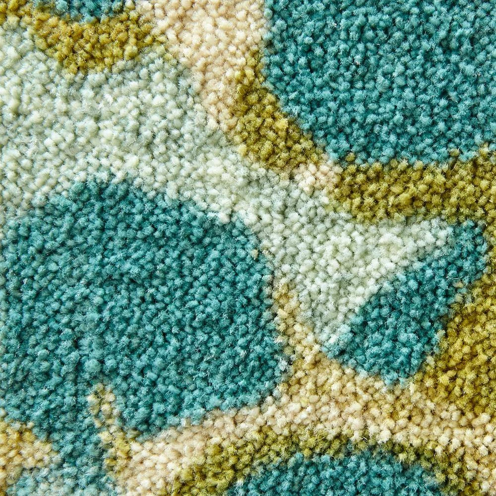 Radiance Aqua 4 ft. x 5 ft. Machine Washable Floral Area Rug by Mohawk Home 11 Radiance Aqua 4 ft. x 5 ft. Machine Washable Floral Area Rug by Mohawk Home - Image 9