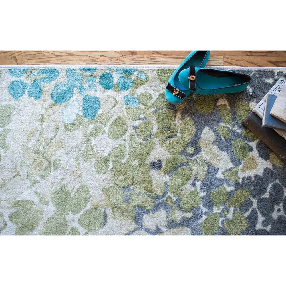 Radiance Aqua 4 ft. x 5 ft. Machine Washable Floral Area Rug by Mohawk Home 14 Radiance Aqua 4 ft. x 5 ft. Machine Washable Floral Area Rug by Mohawk Home - Image 12