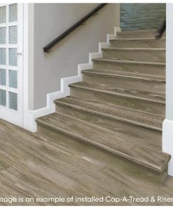 Arnica Lake Oak 1-11/16 in. T x 12-1/8 in. W x 47 in. L for Stairs 1 in. T Stair Tread and Reversible Riser Kit by Cap A Tread 9 Arnica Lake Oak 1-11/16 in. T x 12-1/8 in. W x 47 in. L for Stairs 1 in. T Stair Tread and Reversible Riser Kit by Cap A Tread -Mohawk Home Sales arnica lake oak cap a tread vinyl stair treads 01c077157 31 1000