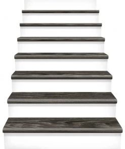 Aspen Oak Black/Noble Oak 47 in. Long x 12-1/8 in. Deep x 1-11/16 in. Height Vinyl Overlay to Cover Stairs 1 in. Thick by Cap A Tread -Mohawk Home Sales aspen oak black noble oak cap a tread vinyl stair treads 016073523 c3 1000