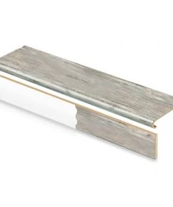 Athabasca Glacier/Pelican Gray 1-11/16 in. T x 12-1/8 in. W x 47 in. L Stair Tread and Reversible Riser Kit by Cap A Tread