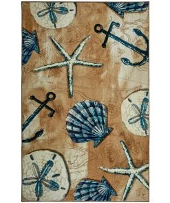 Tide Pool Shells Beige 10 ft. x 14 ft. Abstract Area Rug by Mohawk Home