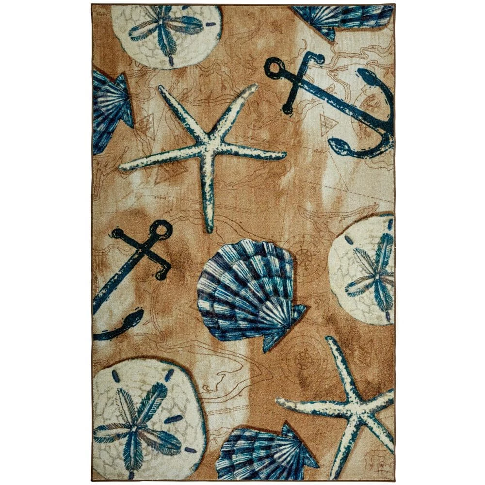Tide Pool Shells Beige 10 ft. x 14 ft. Abstract Area Rug by Mohawk Home 3 Tide Pool Shells Beige 10 ft. x 14 ft. Abstract Area Rug by Mohawk Home