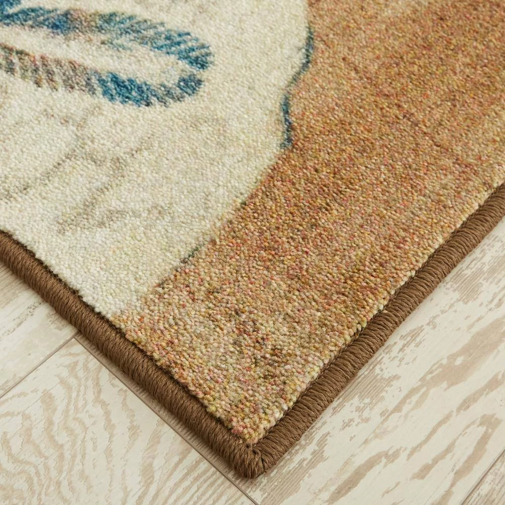 Tide Pool Shells Beige 10 ft. x 14 ft. Abstract Area Rug by Mohawk Home 8 Tide Pool Shells Beige 10 ft. x 14 ft. Abstract Area Rug by Mohawk Home - Image 6