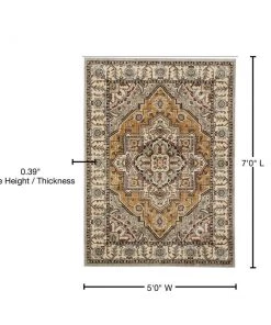 Rene Beige 5 ft. x 7 ft. Oriental Area Rug by Mohawk Home 21 Rene Beige 5 ft. x 7 ft. Oriental Area Rug by Mohawk Home -Mohawk Home Sales beige mohawk home area rugs 659165 44 1000