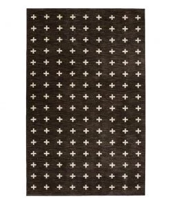 Sahana Black 5 ft. x 8 ft. Geometric Area Rug by Mohawk Home