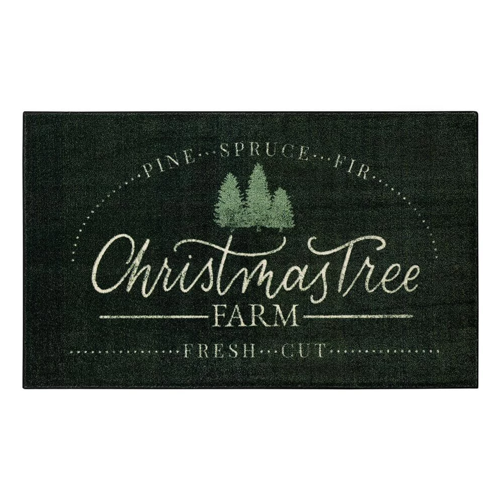 Christmas Tree Farm Black 2 ft. 6 in. x 4 ft. 2 in. Machine Washable Area Rug by Mohawk Home 3 Christmas Tree Farm Black 2 ft. 6 in. x 4 ft. 2 in. Machine Washable Area Rug by Mohawk Home