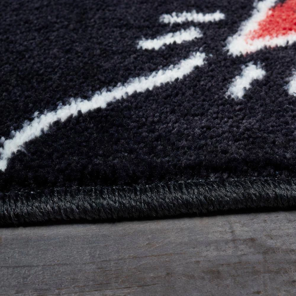 Hopscotch Black 7 ft. 6 in. x 10 ft. Whimsical Area Rug by Mohawk Home 5 Hopscotch Black 7 ft. 6 in. x 10 ft. Whimsical Area Rug by Mohawk Home - Image 3