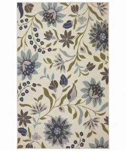 Clarita Blue 5 ft. x 8 ft. Floral Area Rug by Mohawk Home