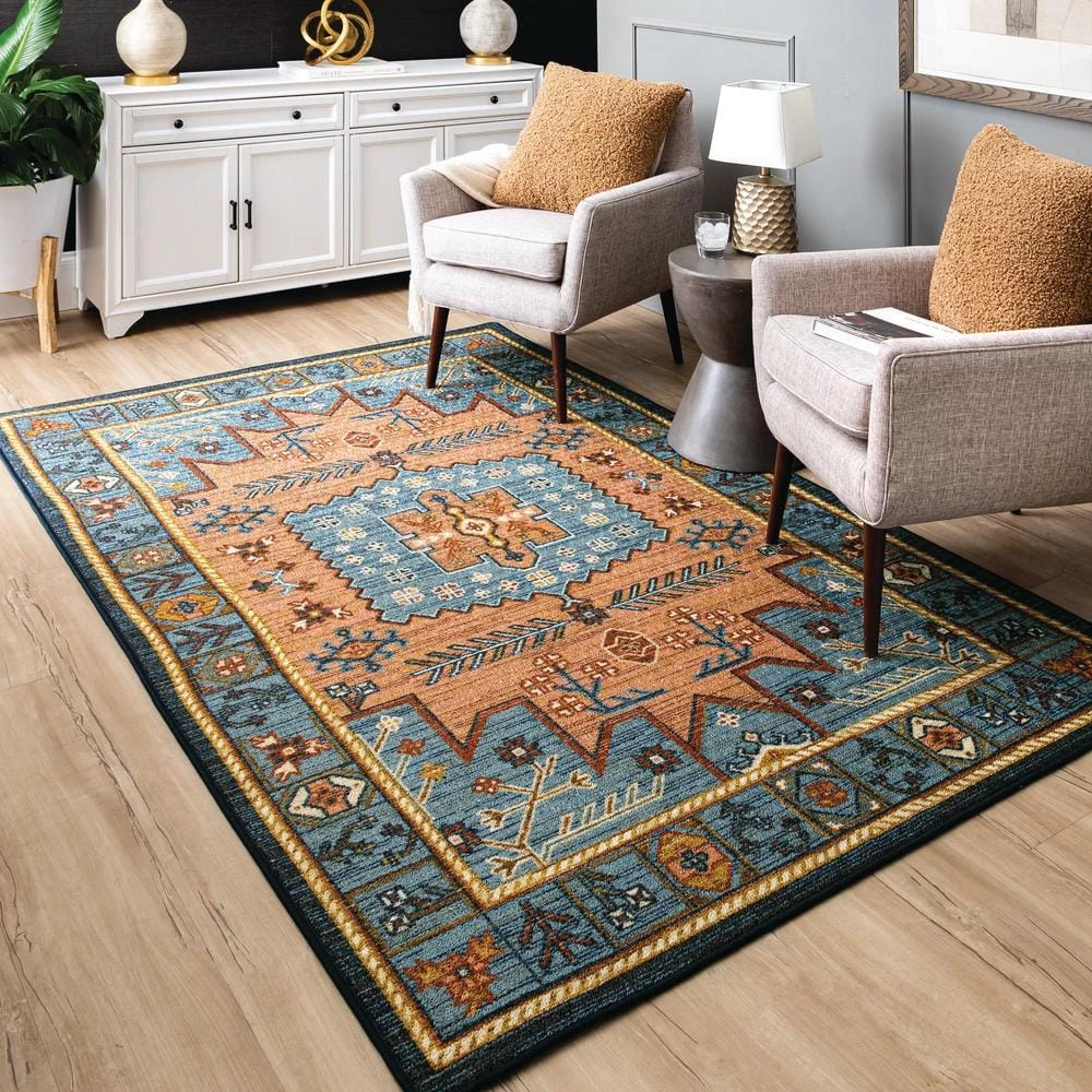 Tenby Blue 6 ft. x 9 ft. Area Rug by Mohawk Home 4 Tenby Blue 6 ft. x 9 ft. Area Rug by Mohawk Home - Image 2
