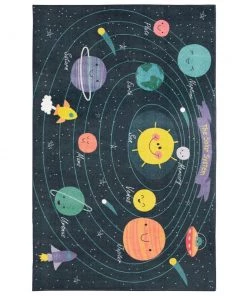 Planet System Blue 8 ft. x 10 ft. Themed Area Rug by Mohawk Home
