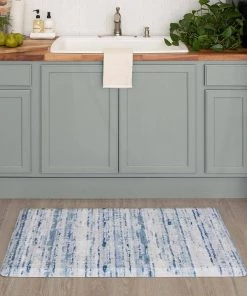 Cerulean Blue 20 in. x 42 in. Kitchen Mat by Mohawk Home -Mohawk Home Sales blue mohawk home kitchen mats 760625 31 1000