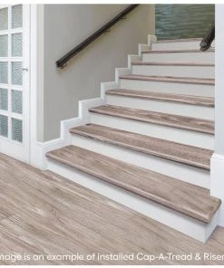Boca de Yuma Stair Tread and Reversible Riser Kit 47 in. L x 12-1/8 in. W x 2-3/16 in. T by Cap A Tread -Mohawk Home Sales boca de yuma cap a tread vinyl stair treads 01ca77214 4f 1000