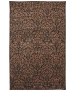 Bonjour Damask Brown 5 ft. x 8 ft. Floral Area Rug by Mohawk Home