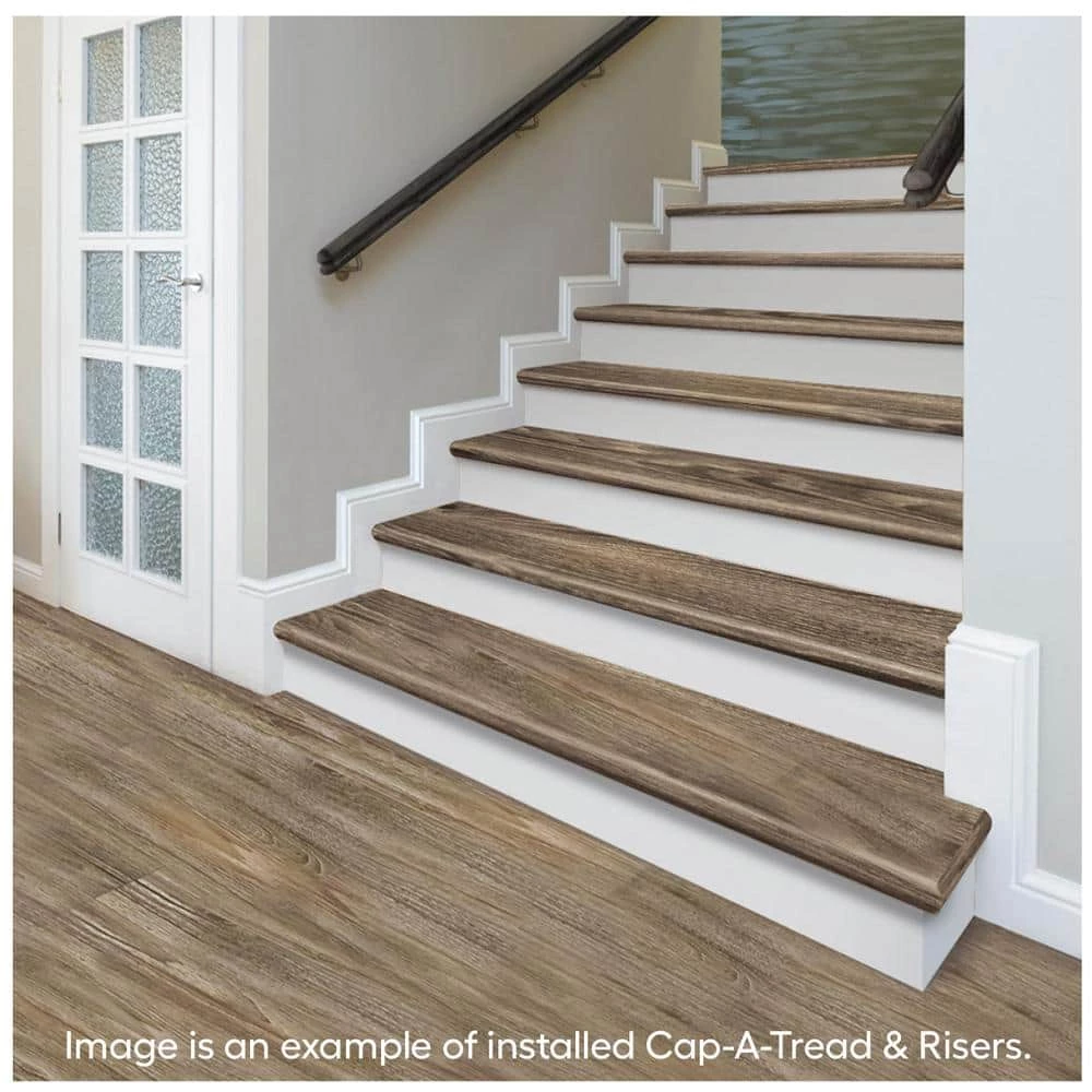 Calusa 1-11/16 in. T x 12-1/8 in. W x 47 in. L for Stairs 1 in. T Stair Tread and Reversible Riser Kit by Cap A Tread 4 Calusa 1-11/16 in. T x 12-1/8 in. W x 47 in. L for Stairs 1 in. T Stair Tread and Reversible Riser Kit by Cap A Tread - Image 2