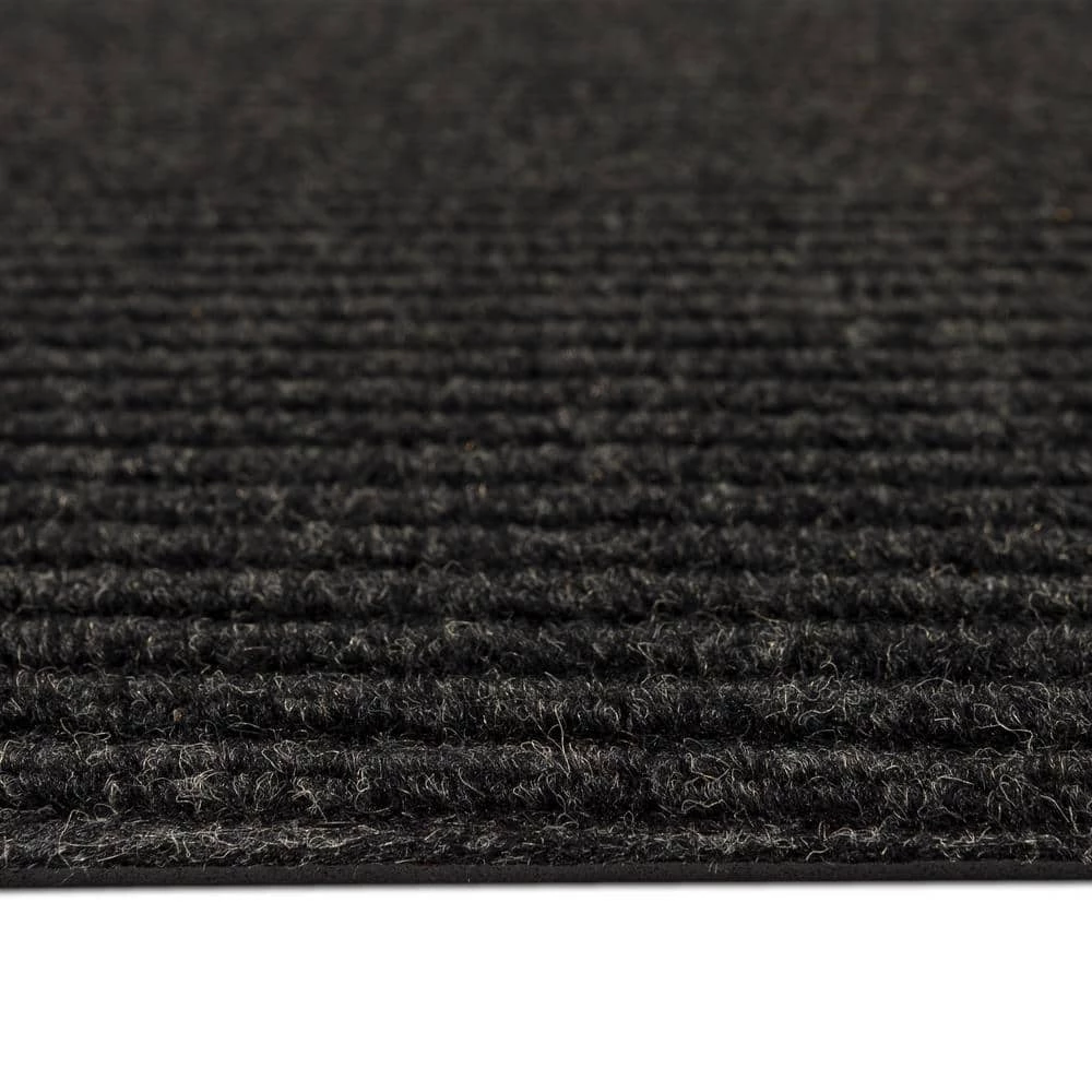 Striped Utility Mat Charcoal Indoor/Outdoor 24 in. x 60 in. Utility Door Mat by Mohawk Home 5 Striped Utility Mat Charcoal Indoor/Outdoor 24 in. x 60 in. Utility Door Mat by Mohawk Home - Image 3