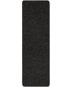 Striped Utility Mat Charcoal Indoor/Outdoor 24 in. x 72 in. Utility Door Mat by Mohawk Home