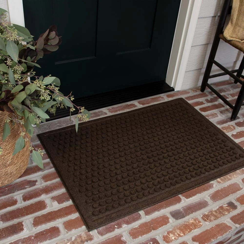 Dots Chocolate 36 in. x 48 in. Impressions Door Mat by Mohawk Home 8 Dots Chocolate 36 in. x 48 in. Impressions Door Mat by Mohawk Home - Image 6