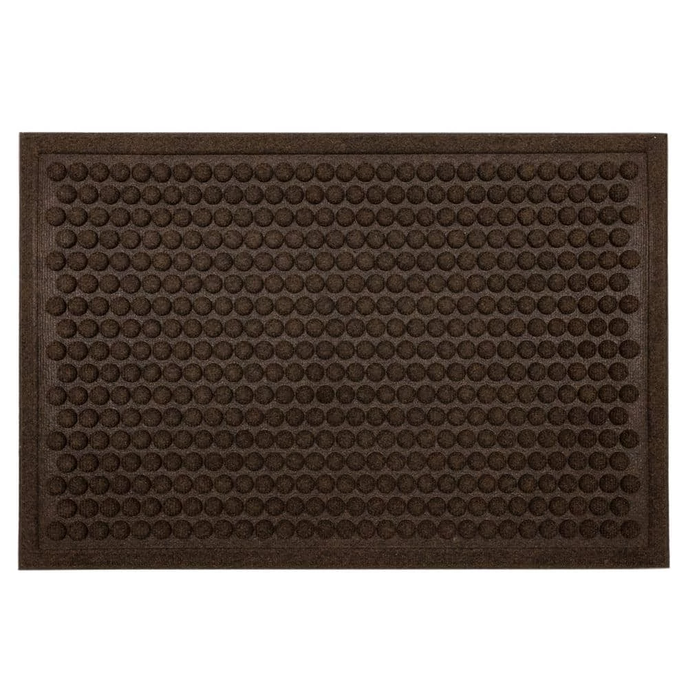 Dots Chocolate 36 in. x 48 in. Impressions Door Mat by Mohawk Home 3 Dots Chocolate 36 in. x 48 in. Impressions Door Mat by Mohawk Home