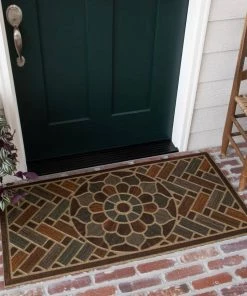 Ornamental Brick 24 in. x 48 in. Door Mat by Mohawk Home 8 Ornamental Brick 24 in. x 48 in. Door Mat by Mohawk Home -Mohawk Home Sales chocolate mohawk home door mats 621377 e1 1000