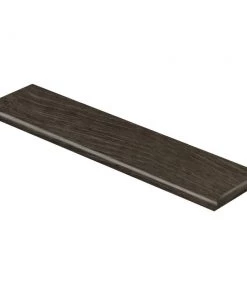 Choice Oak/Black Willow 47 in. L x 12-1/8 in. W x 1-11/16 in. T Vinyl Overlay Right Return for Stairs 1 in. T by Cap A Tread