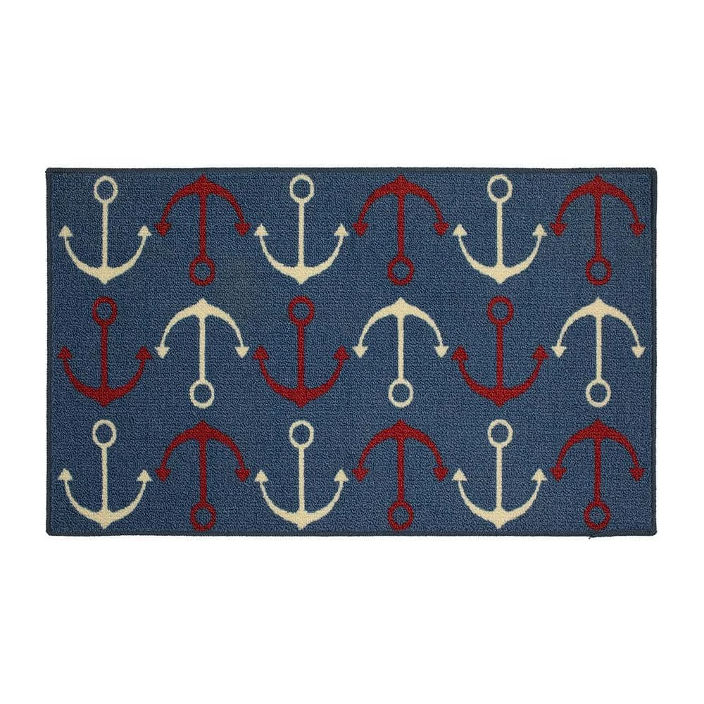 Anchor's Down Cool 1 ft. 8 in. x 2 ft. 10 in. Machine Washable Area Rug by Mohawk Home 3 Anchor's Down Cool 1 ft. 8 in. x 2 ft. 10 in. Machine Washable Area Rug by Mohawk Home