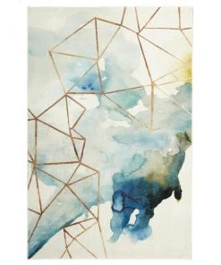 Cognition Water Cream 10 ft. x 14 ft. Abstract Area Rug by Mohawk Home