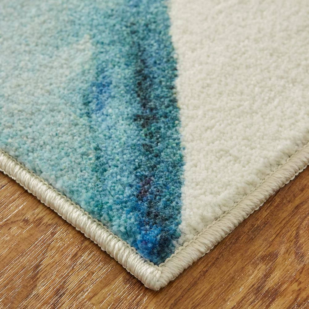 Cognition Water Cream 10 ft. x 14 ft. Abstract Area Rug by Mohawk Home 9 Cognition Water Cream 10 ft. x 14 ft. Abstract Area Rug by Mohawk Home - Image 7