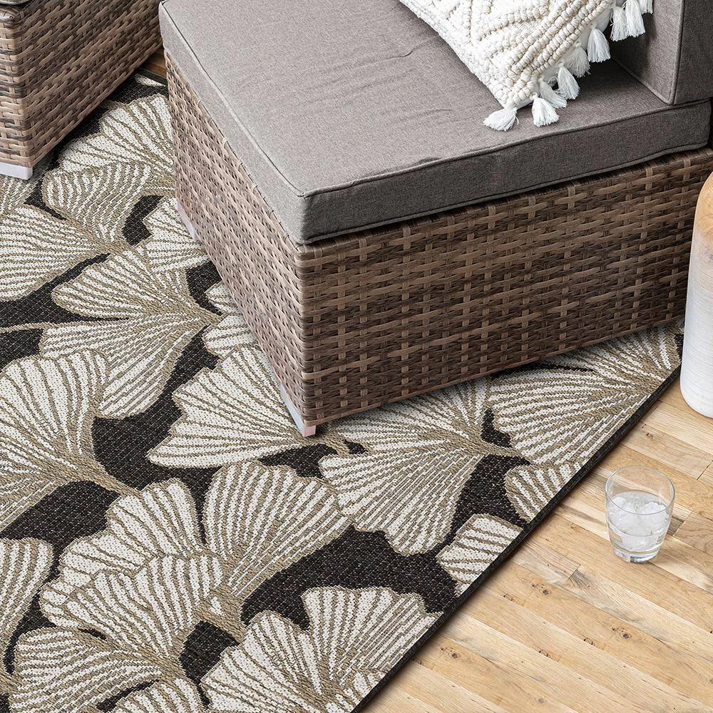 Harbour Blossoms Dark Grey 8 ft. x 10 ft. Floral Indoor/Outdoor Area Rug by Mohawk Home 5 Harbour Blossoms Dark Grey 8 ft. x 10 ft. Floral Indoor/Outdoor Area Rug by Mohawk Home - Image 3