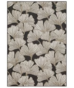 Harbour Blossoms Dark Grey 8 ft. x 10 ft. Floral Indoor/Outdoor Area Rug by Mohawk Home