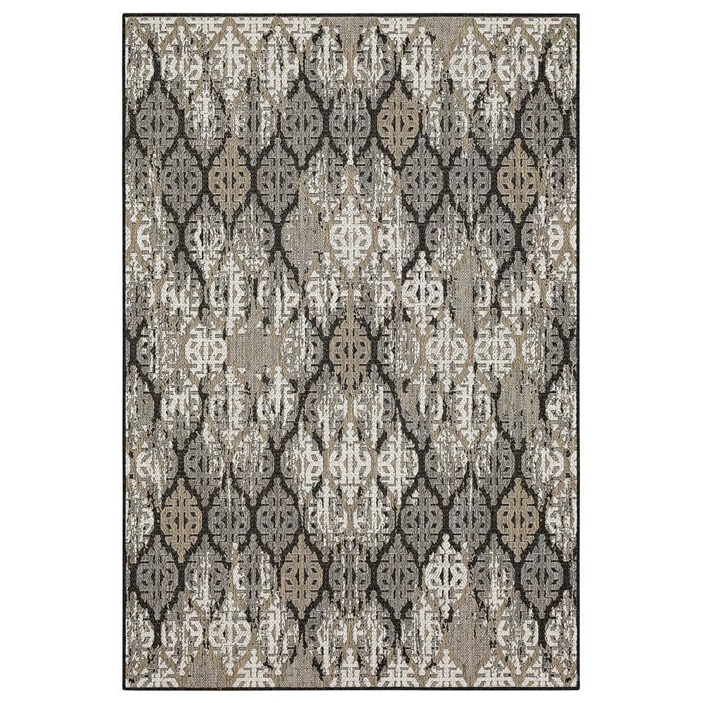 Marbella Dark Grey 5 ft. 3 in. x 7 ft. 6 in. Ikat Indoor/Outdoor Area Rug by Mohawk Home 3 Marbella Dark Grey 5 ft. 3 in. x 7 ft. 6 in. Ikat Indoor/Outdoor Area Rug by Mohawk Home