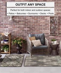 Marbella Dark Grey 5 ft. 3 in. x 7 ft. 6 in. Ikat Indoor/Outdoor Area Rug by Mohawk Home 19 Marbella Dark Grey 5 ft. 3 in. x 7 ft. 6 in. Ikat Indoor/Outdoor Area Rug by Mohawk Home -Mohawk Home Sales dark grey mohawk home outdoor rugs 791568 a0 1000