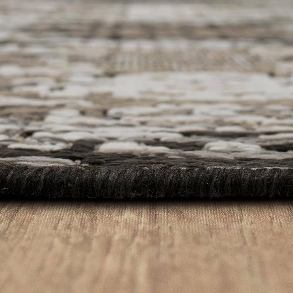 Marbella Dark Grey 5 ft. 3 in. x 7 ft. 6 in. Ikat Indoor/Outdoor Area Rug by Mohawk Home 10 Marbella Dark Grey 5 ft. 3 in. x 7 ft. 6 in. Ikat Indoor/Outdoor Area Rug by Mohawk Home - Image 8