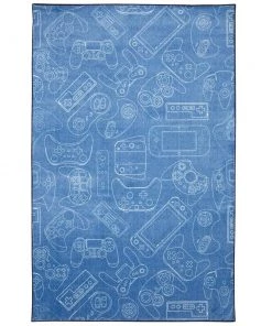 In Control Denim 5 ft. x 8 ft. Whimsical Area Rug by Mohawk Home
