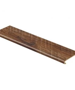 Distressed Brown Hickory 94 in. L x 12-1/8 in. W x 1-11/16 in. T Laminate to Cover Stairs 1 in. Thick by Cap A Tread