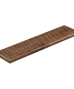 Distressed Brown Hickory 47 in. Lx12-1/8 in. Dx 1-11/16 in. H Laminate Left Return to Cover Stairs 1 in. Thick by Cap A Tread