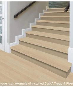 Ella Bay Oak Stair Tread and Reversible Riser Kit 47 in. L x 12-1/8 in. W x 1-11/16 in. T for Stairs 1 in. T by Cap A Tread -Mohawk Home Sales ella bay oak cap a tread laminate stair treads 01c072031 31 1000