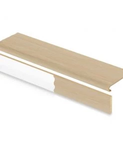 Ella Bay Oak Stair Tread and Reversible Riser Kit 47 in. L x 12-1/8 in. W x 1-11/16 in. T for Stairs 1 in. T by Cap A Tread