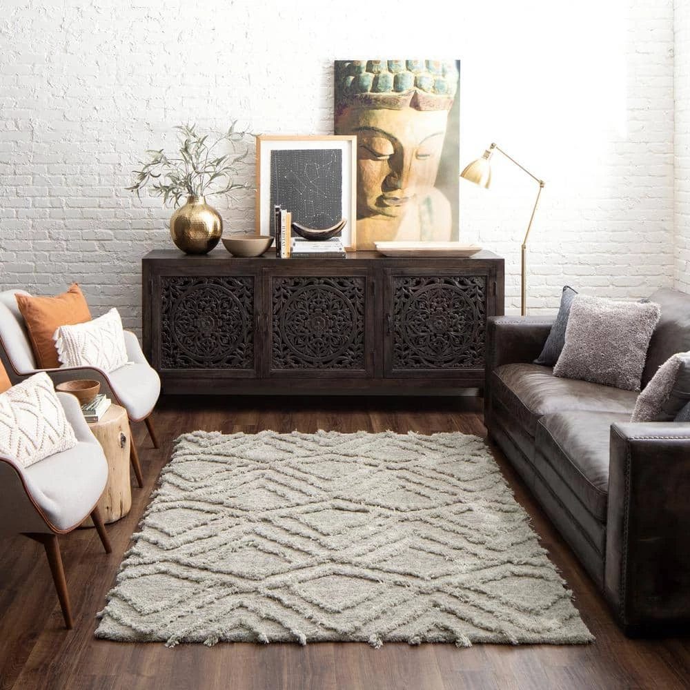 Zafi Gray 7 ft. x 10 ft. Shag Area Rug by Mohawk Home 4 Zafi Gray 7 ft. x 10 ft. Shag Area Rug by Mohawk Home - Image 2