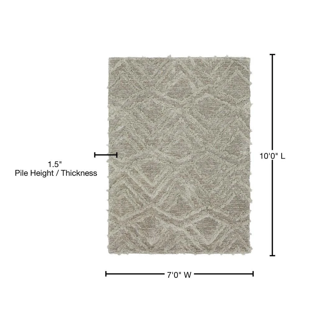 Zafi Gray 7 ft. x 10 ft. Shag Area Rug by Mohawk Home 11 Zafi Gray 7 ft. x 10 ft. Shag Area Rug by Mohawk Home - Image 9