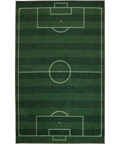 Soccer Field Green 8 ft. x 10 ft. Contemporary Area Rug by Mohawk Home