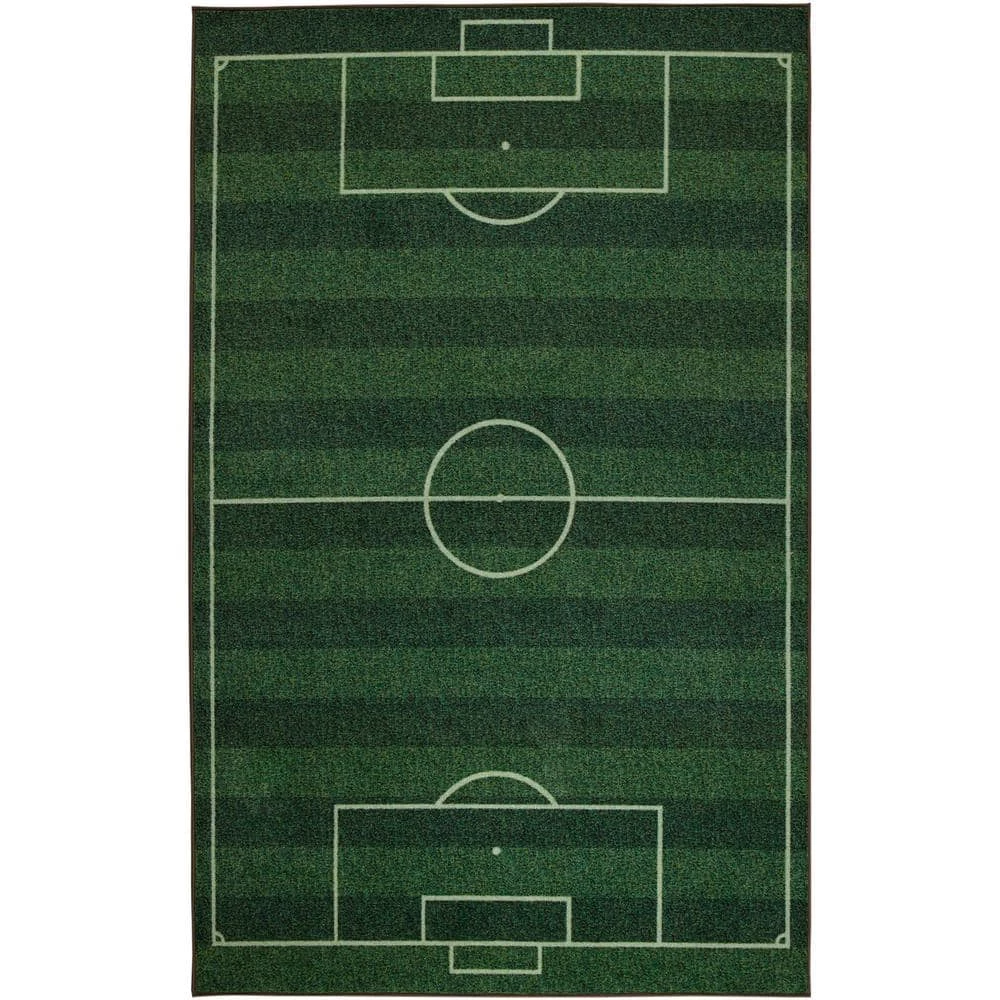 Soccer Field Green 8 ft. x 10 ft. Contemporary Area Rug by Mohawk Home 3 Soccer Field Green 8 ft. x 10 ft. Contemporary Area Rug by Mohawk Home