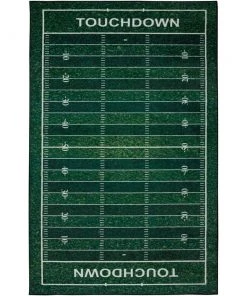 Football Yards Green 8 ft. x 10 ft. Whimsical Area Rug by Mohawk Home