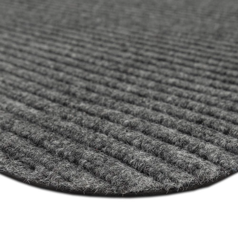 Striped Utility Mat Grey Indoor/Outdoor 24 in. x 60 in. Utility Door Mat by Mohawk Home 7 Striped Utility Mat Grey Indoor/Outdoor 24 in. x 60 in. Utility Door Mat by Mohawk Home - Image 5