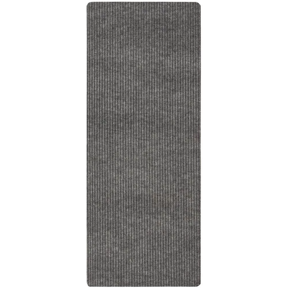 Striped Utility Mat Grey Indoor/Outdoor 24 in. x 60 in. Utility Door Mat by Mohawk Home 3 Striped Utility Mat Grey Indoor/Outdoor 24 in. x 60 in. Utility Door Mat by Mohawk Home